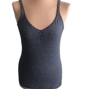 Zara Basic Tank Top Strip Blue White Sz. Large